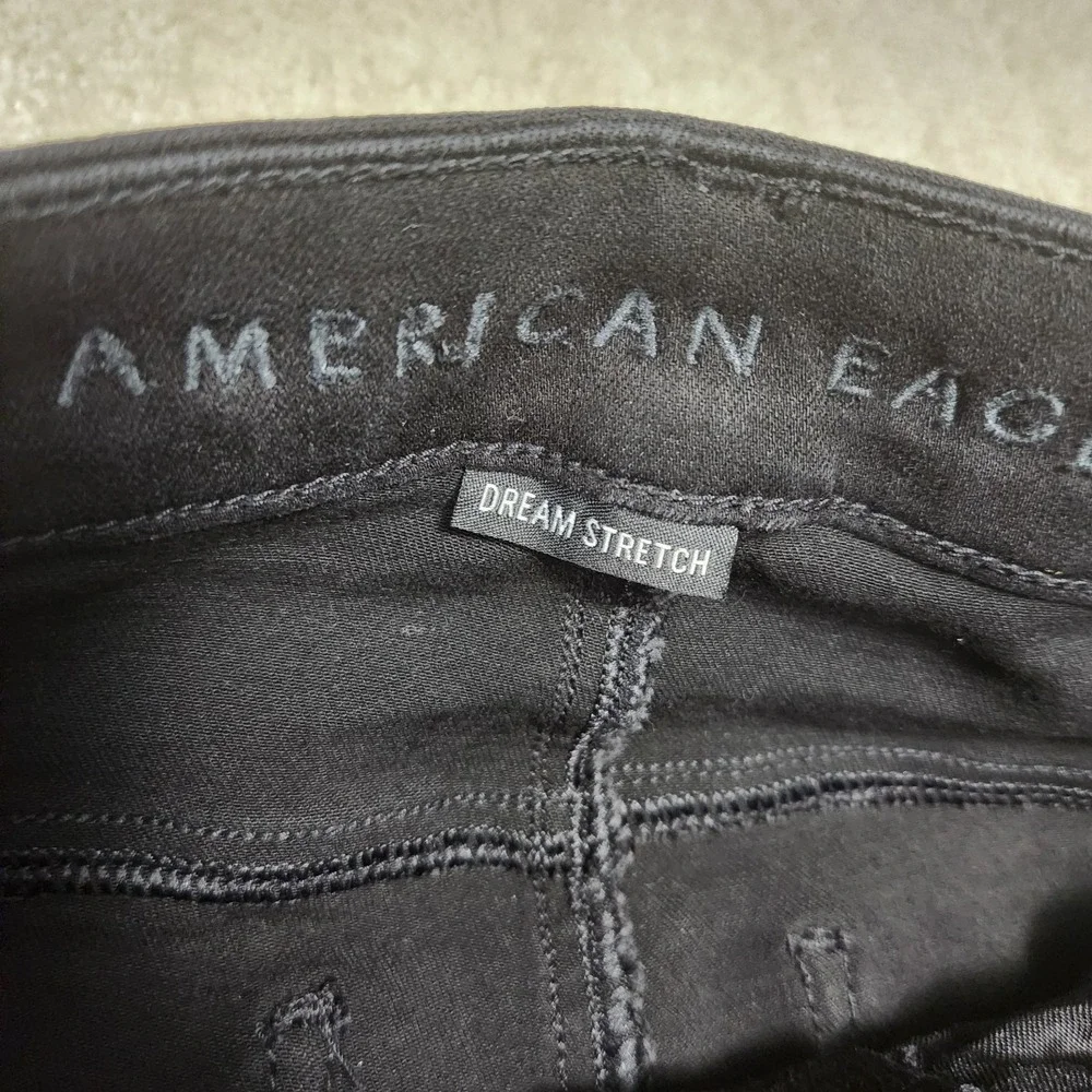 American Eagle Jeans Women 6 Long Hi Rise Jegging Stretch Denim Y2K Black Preppy